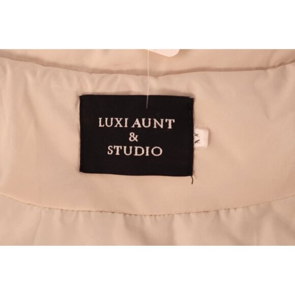 Luxi Aunt & Studio Beige‎ Puffer Vest Size Large - Picture 5 of 10